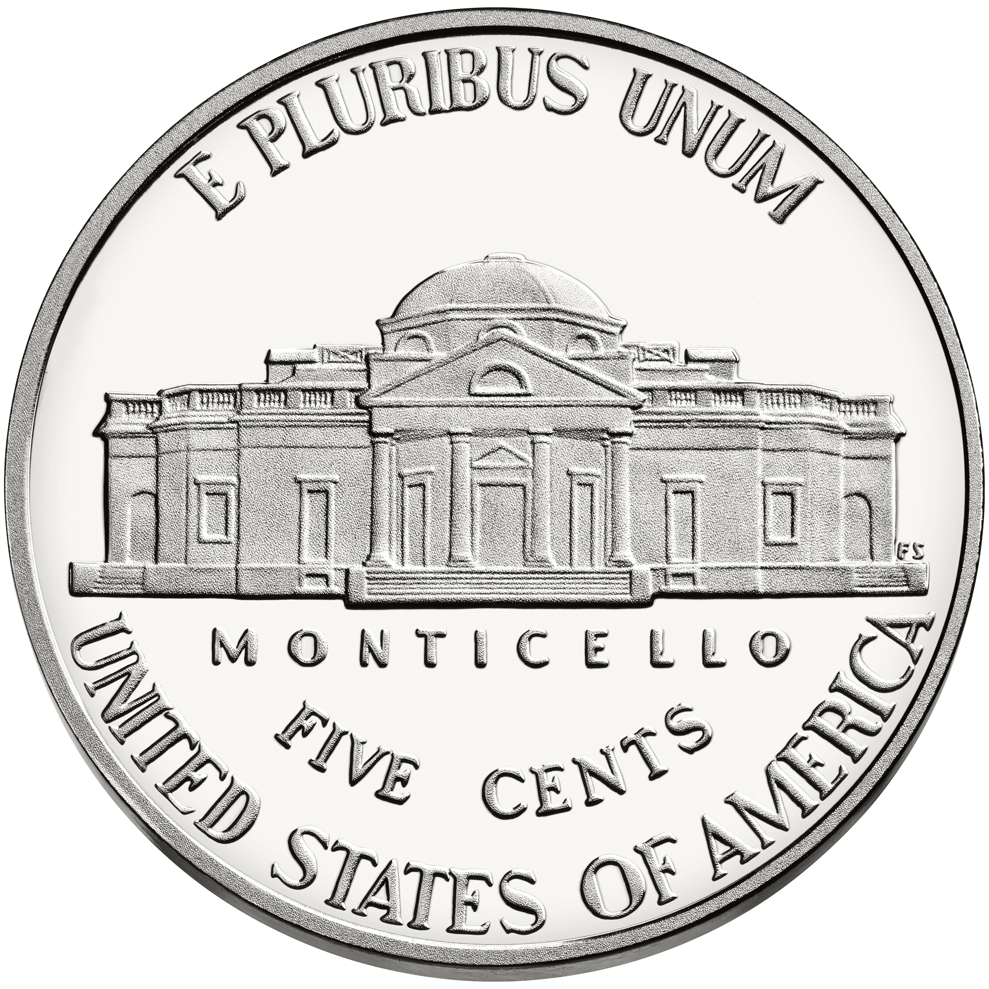 Five Cents Monticello Coin icons png preview