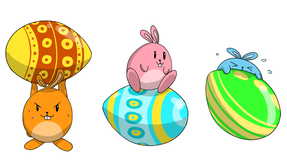 Funny Art Easter Eggs Background icons png preview