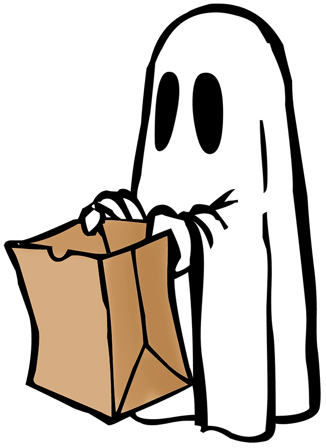 Ghost holding bag of food icon icons png preview