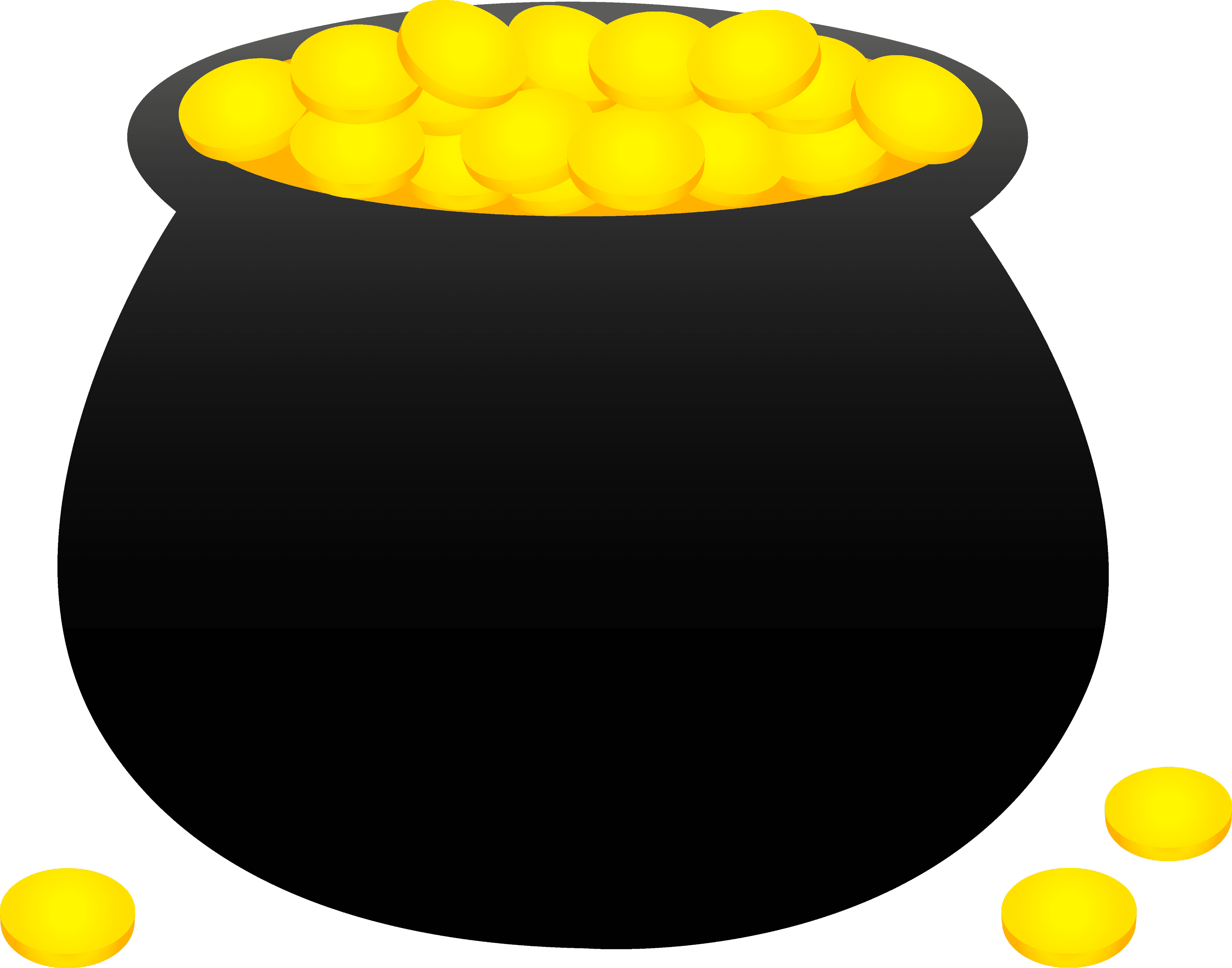 Gold coins pot clipart icon icons png preview