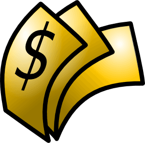 Gold Dollar Cash icons png preview