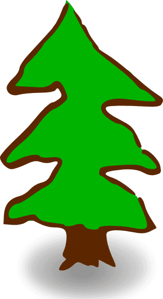 Green Christmas Tree Drawing icons png preview