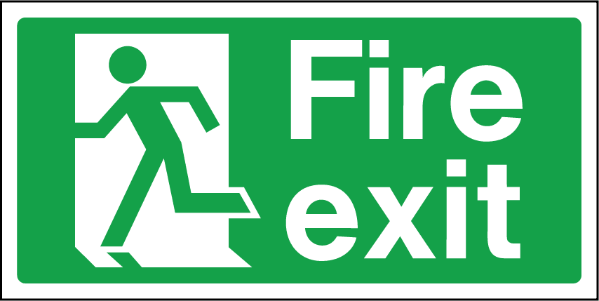 Green Fire Exit Signs icons png preview