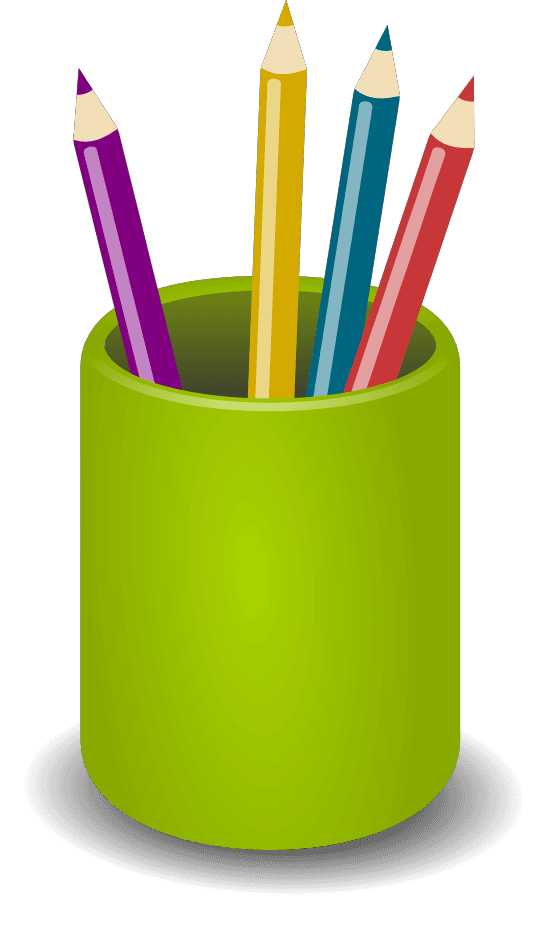 Green Pen Cup Clipart icons png preview