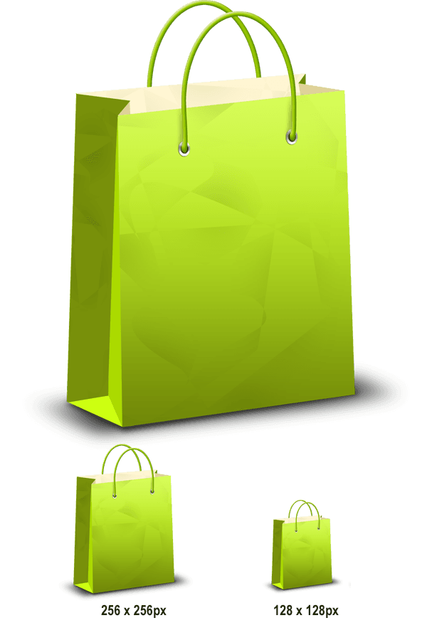 Green Shopping Bag Graphic icons png preview