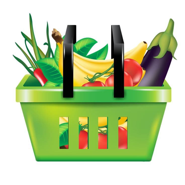 Grocery Basket Cliparts icons png preview