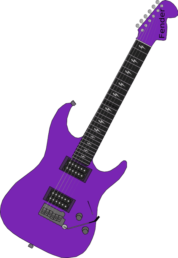 Guitar Electric Silhouette Purple Clip art icons png preview