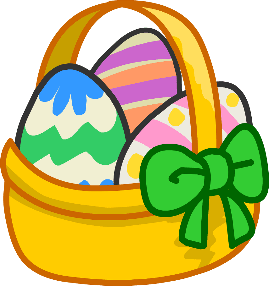 Happy Easter Eggs Basket Cartoon icons png preview