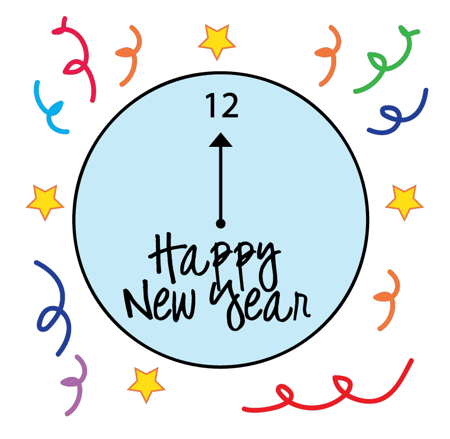 Happy New Year Clock Clip art icons png preview