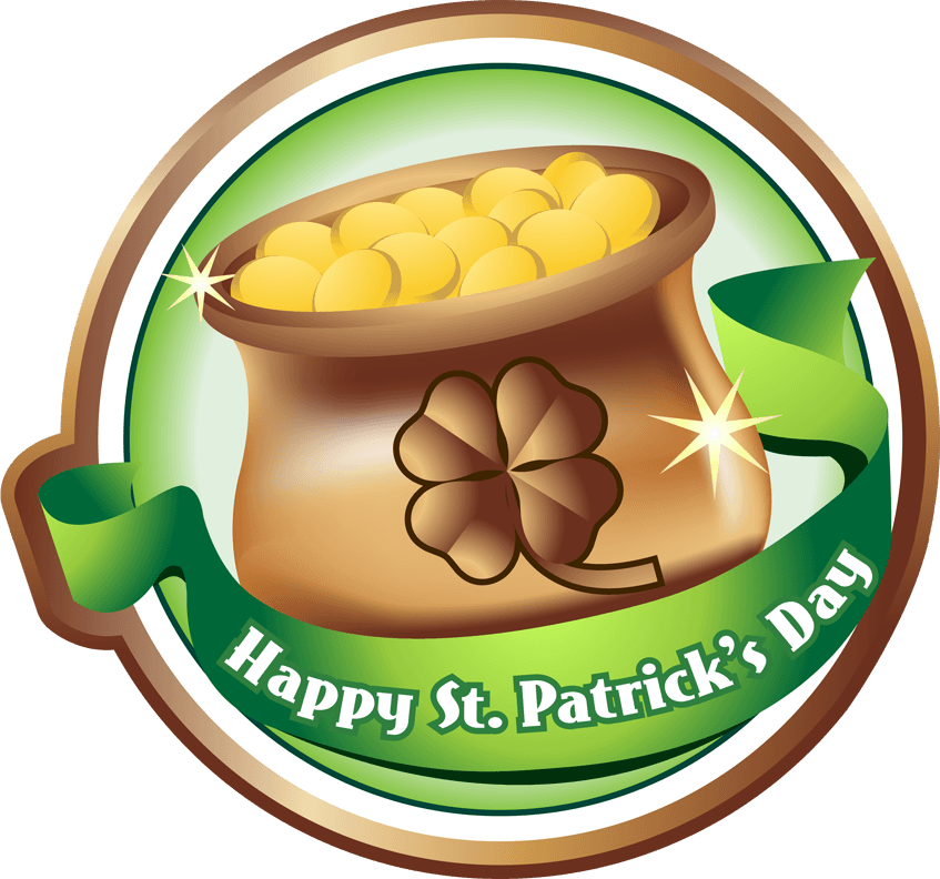 Happy St Patricks Day Gold coins icons png preview