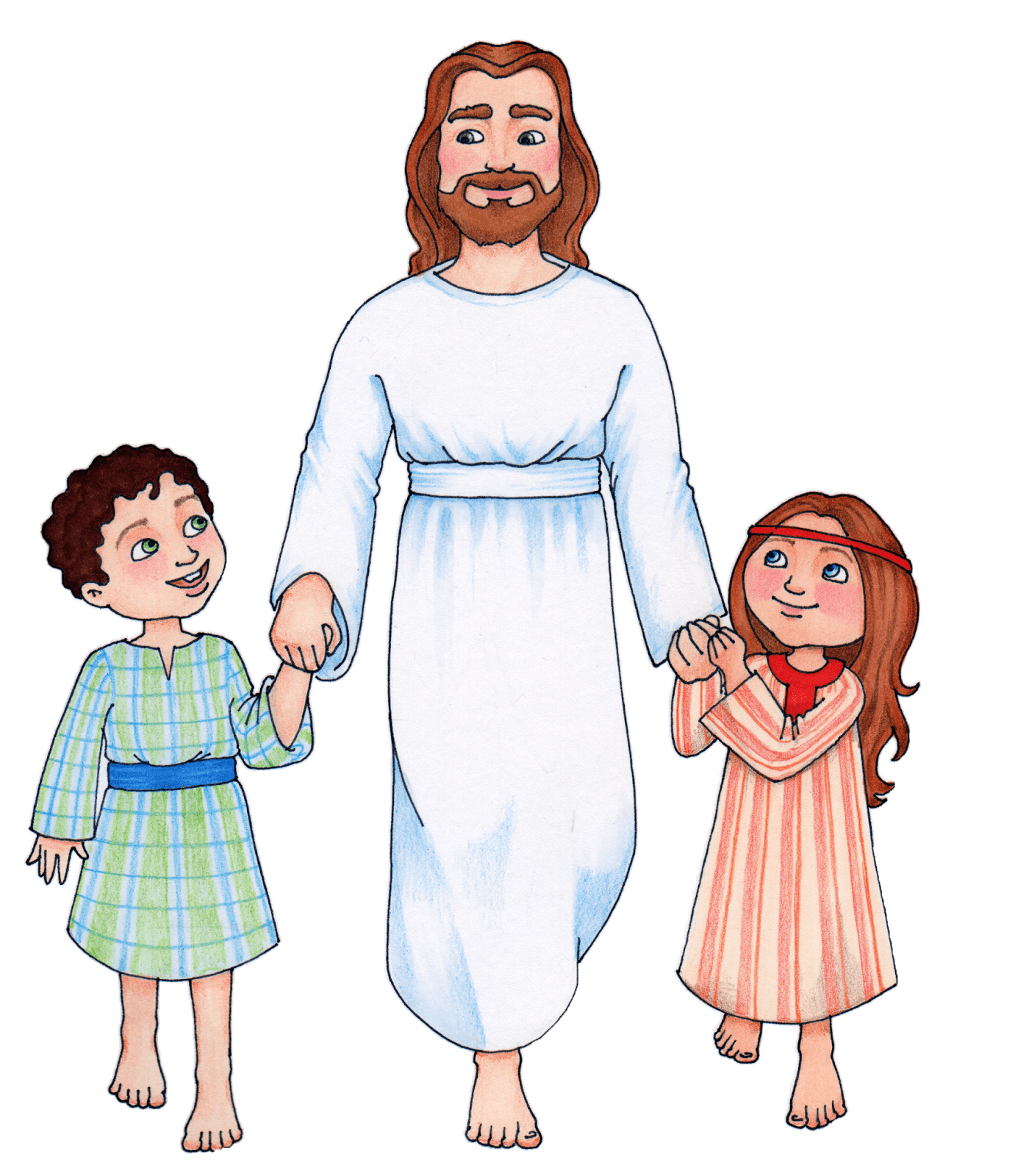 Jesus holding hans childrens icons png preview