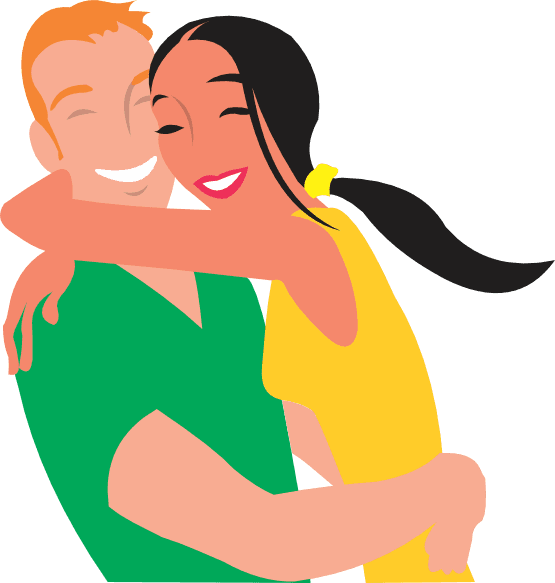 Man and woman hugging clipart icons png preview