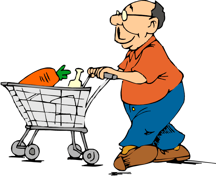 Man Pushing Shopping Cart icons png preview