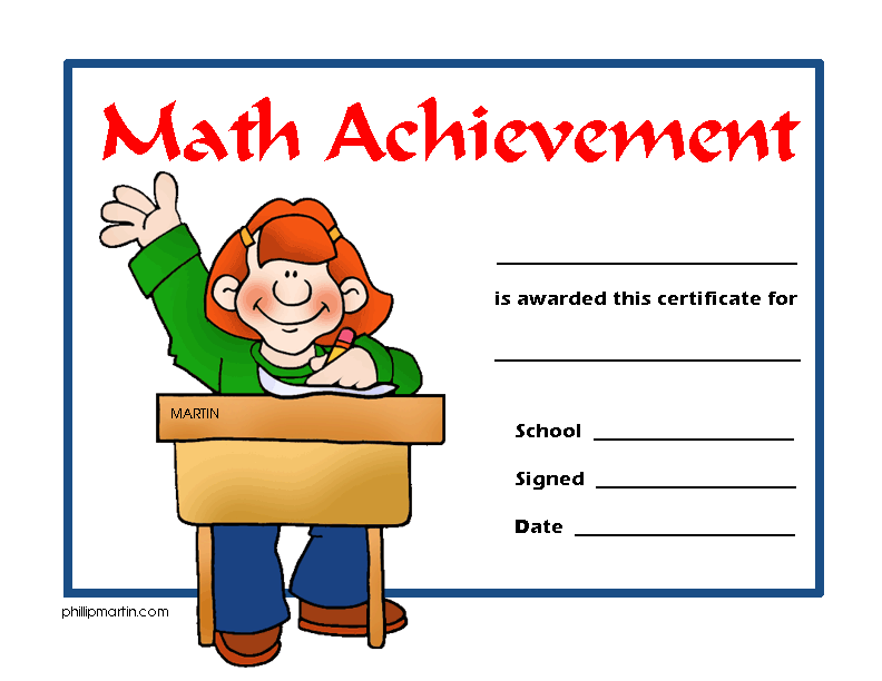 Math achievement certificate clip art icons png preview