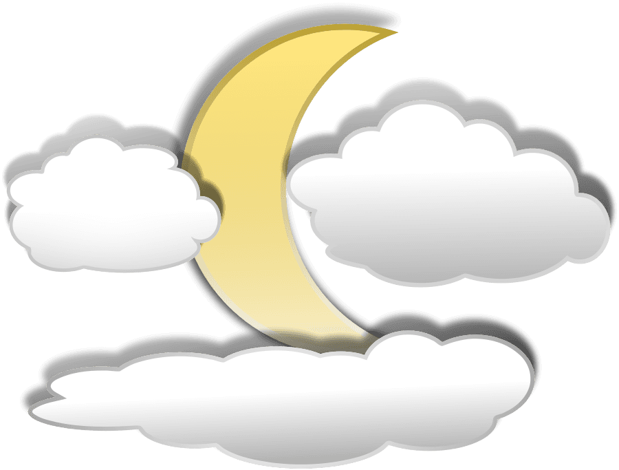 Moon some clouds icons png preview