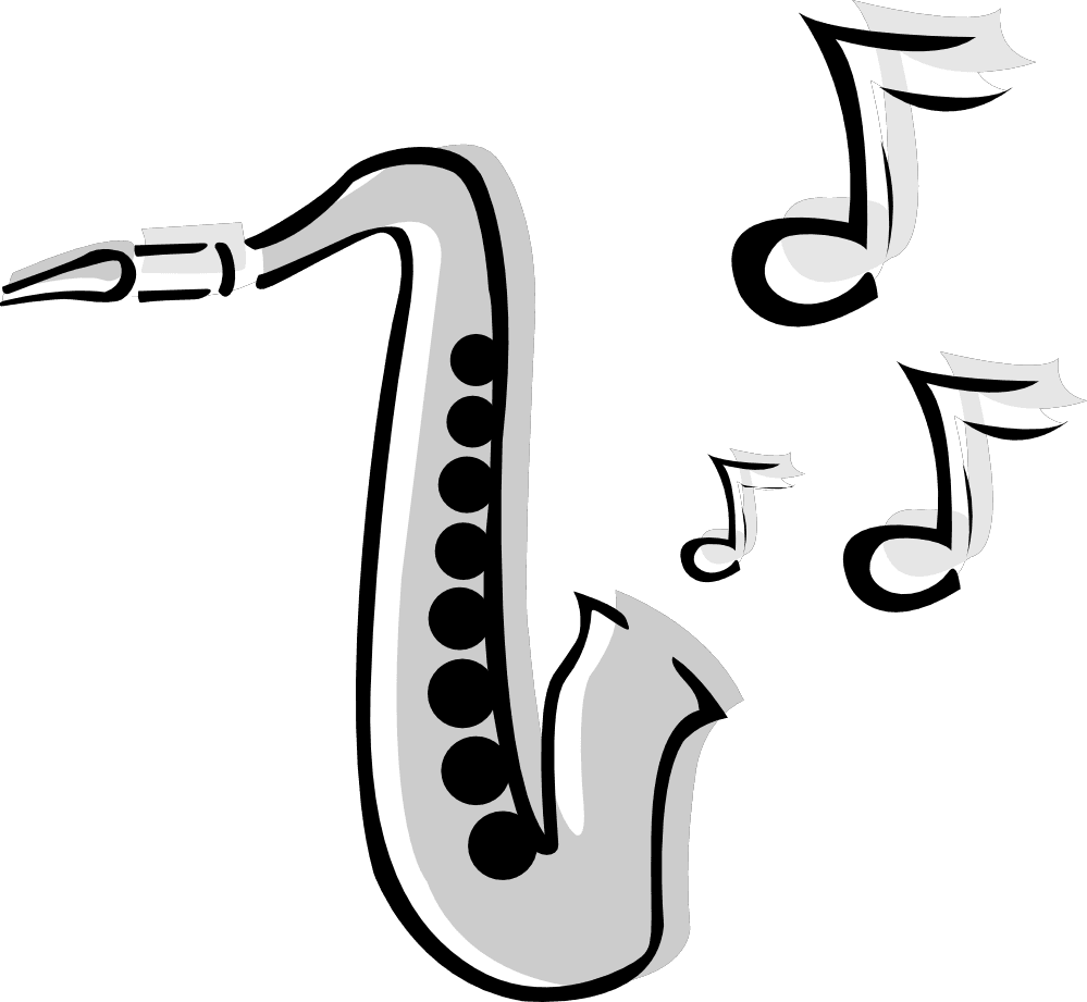 Music Notes Saxaphone Drawing icons png preview