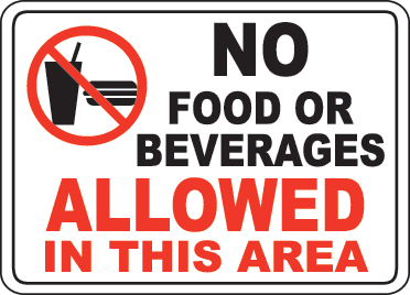 No food or beverages allowed Sign icons png preview