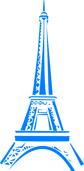 Paris Eiffel Tower Blue Drawing icons png preview