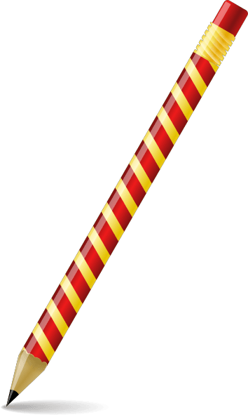 Pencil Red Yellow Stripes icons png preview