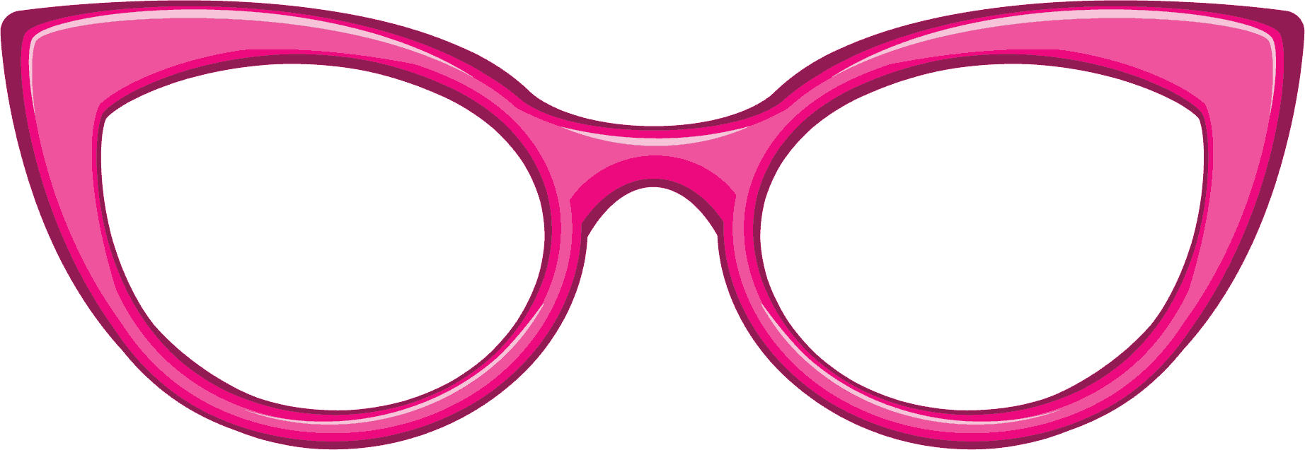 Pink Glasses outline icons png preview