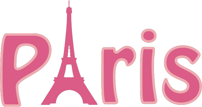 Pink Paris Typography Cliparts icons png preview