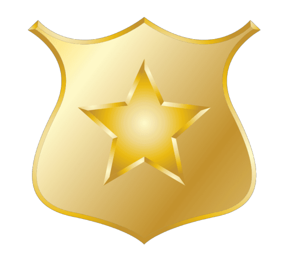 Police Badge Gold Shield icons png preview