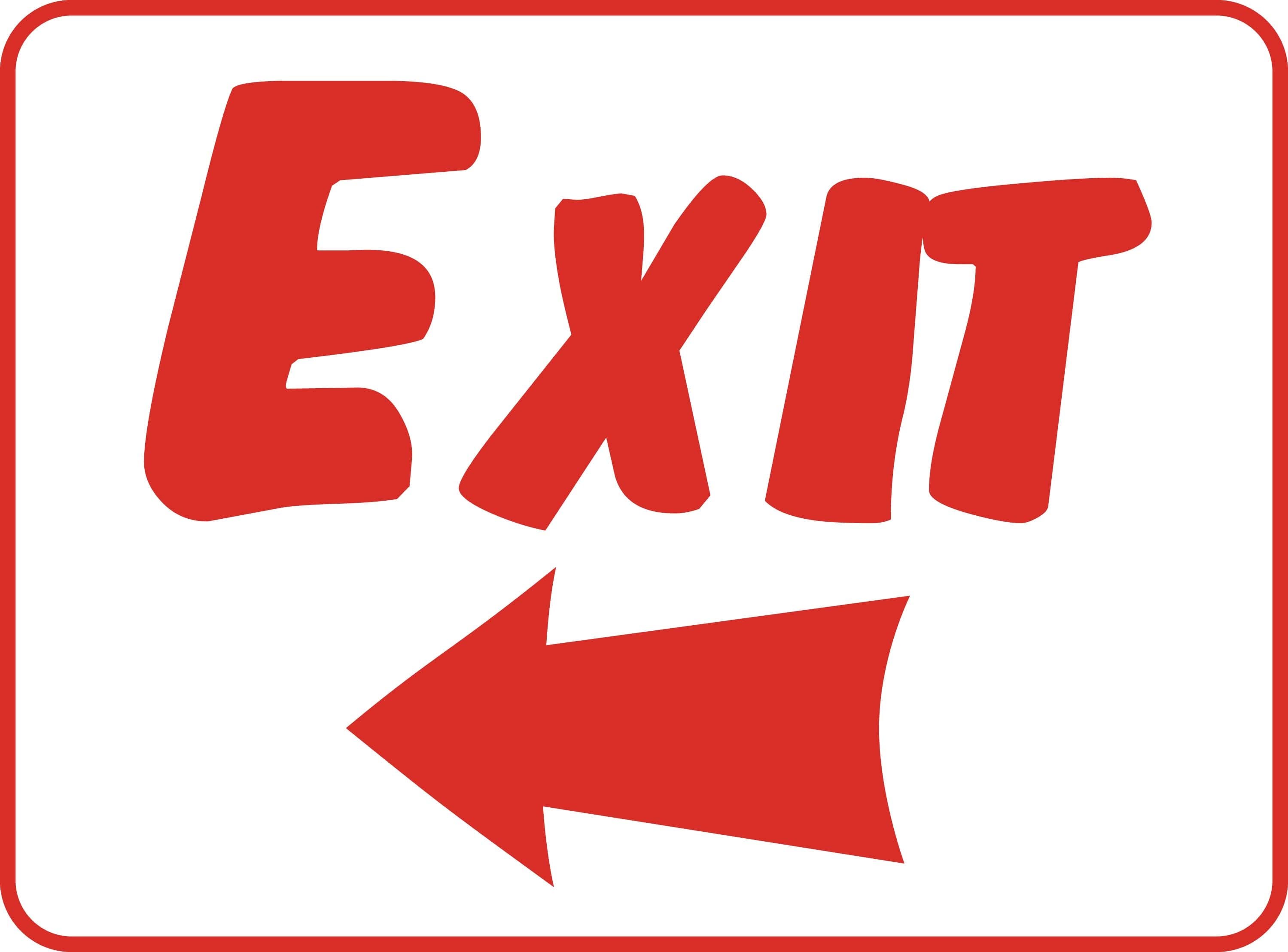 Red Exit Signs icons png preview