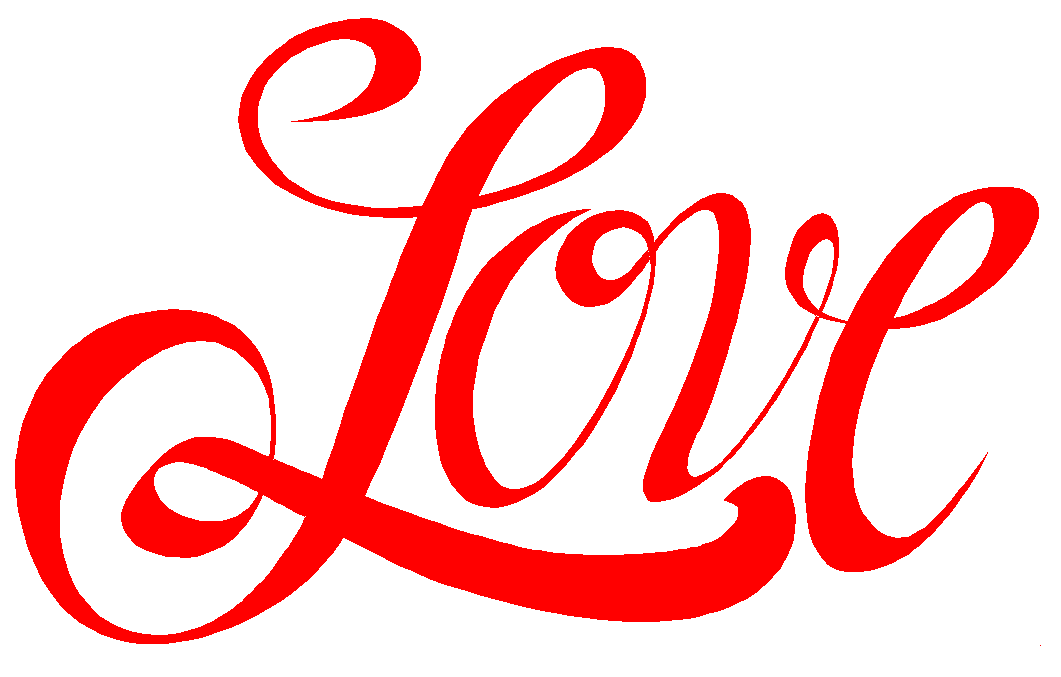 Red Love Text icons png preview