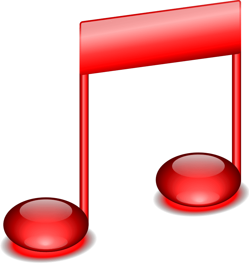 Red Music Notes icons png preview