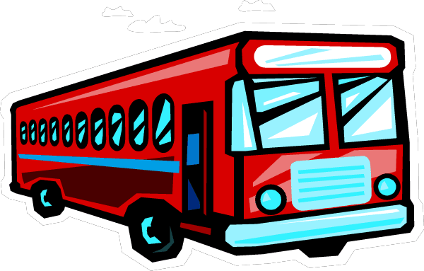 Red School Bus clipart icons png preview