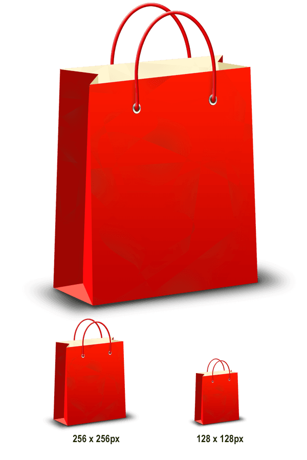 Red Shopping Bag Graphic icons png preview