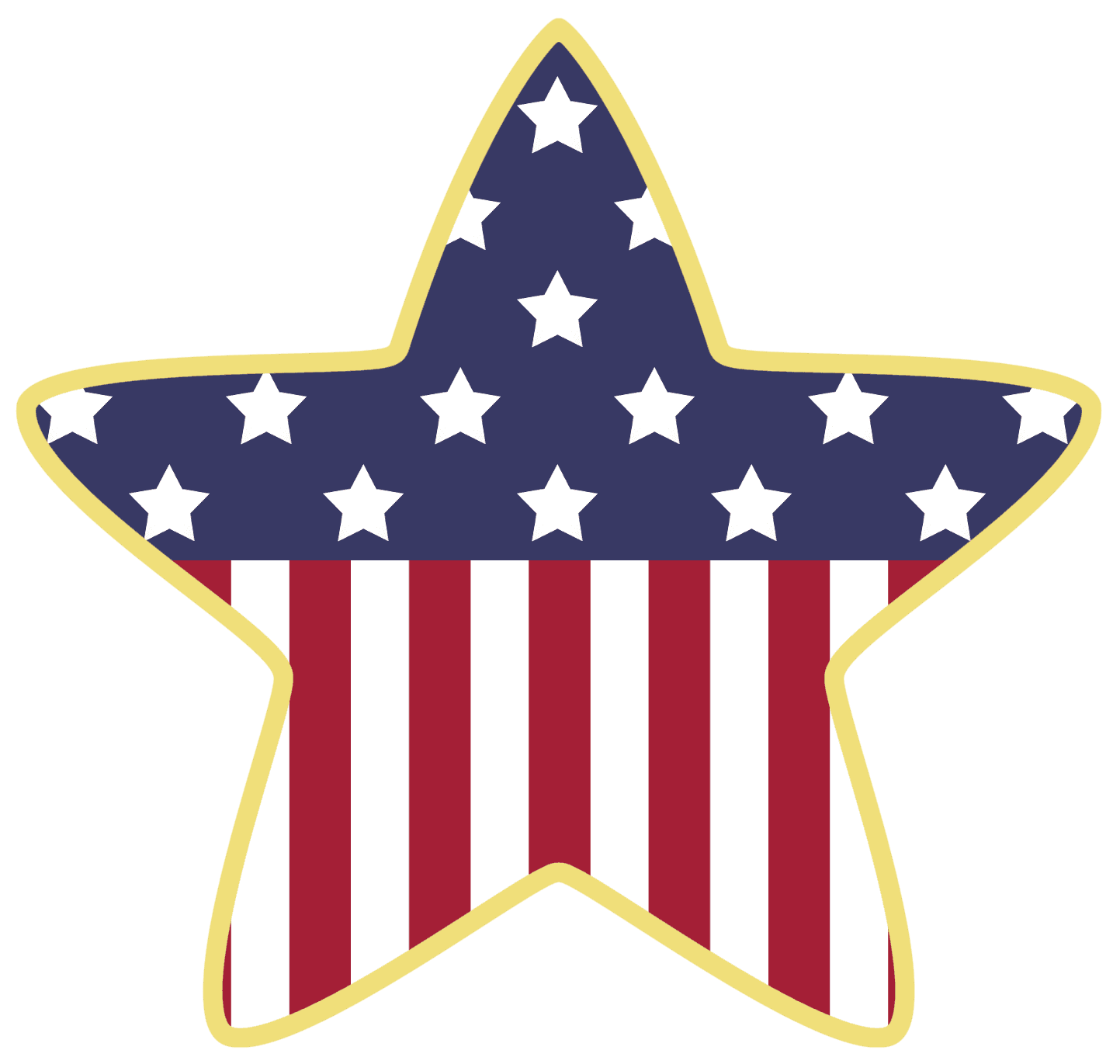 Red Star American flag icons png preview