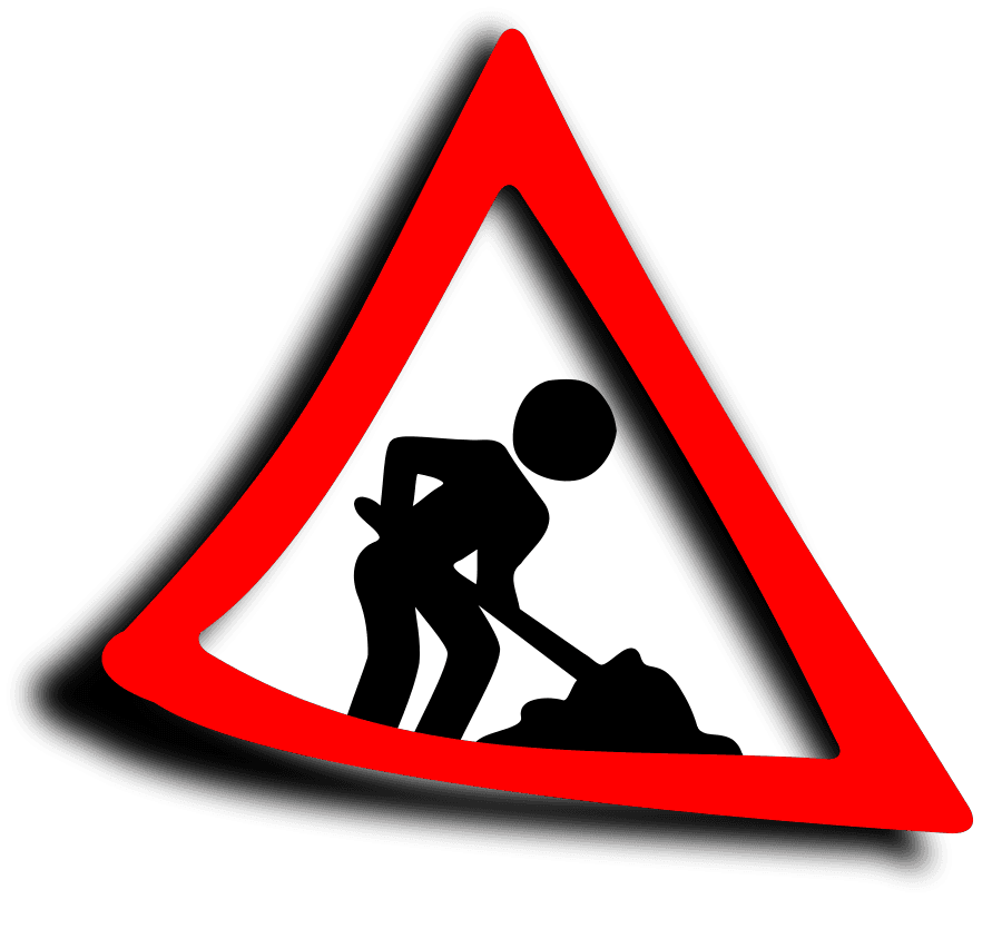 Red Triangle Construction Sign icons png preview