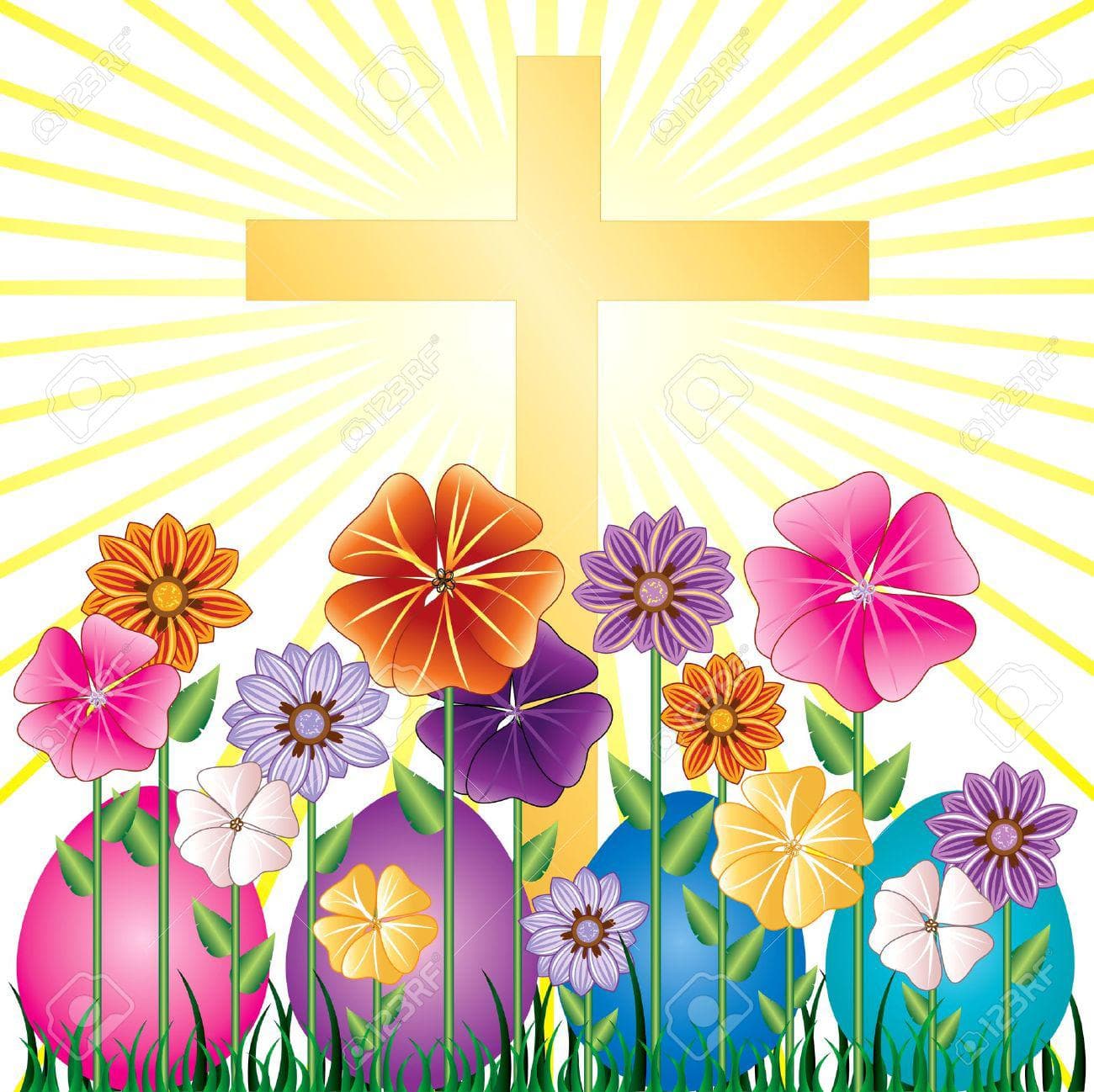 Religious Garden Easter Eggs Icon icons png preview