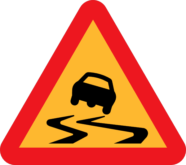 Slippery Road Sign icon icons png preview