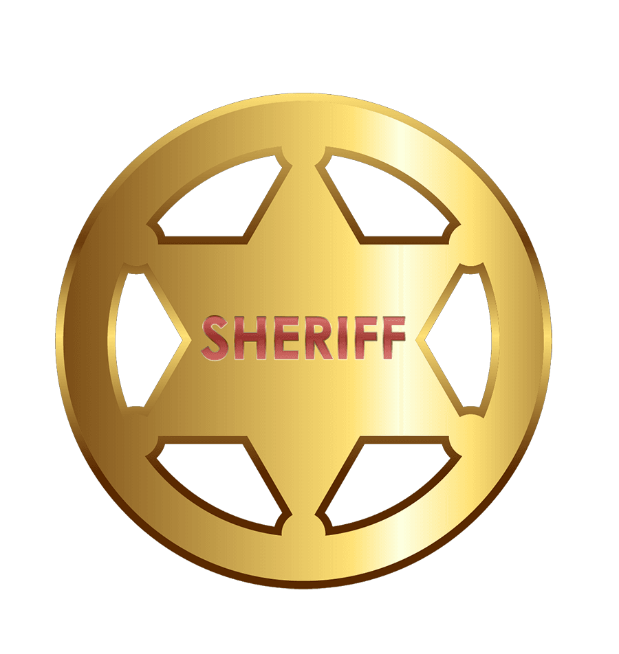 Star Sheriff Badge Gold icons png preview