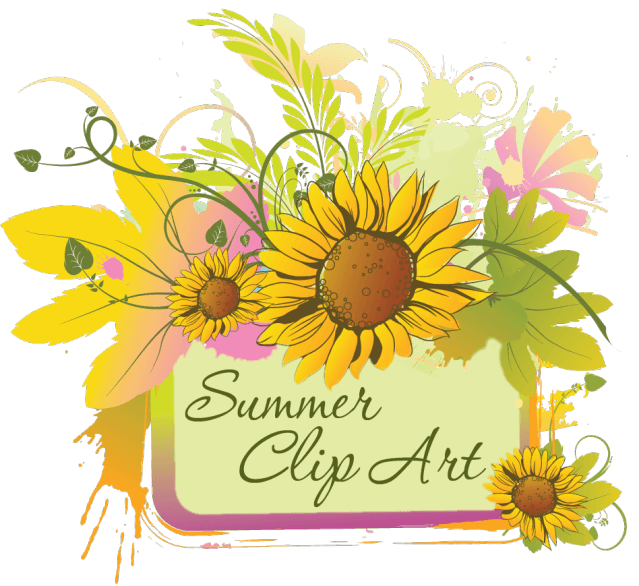 Summer sunflowers sign clip art icons png preview