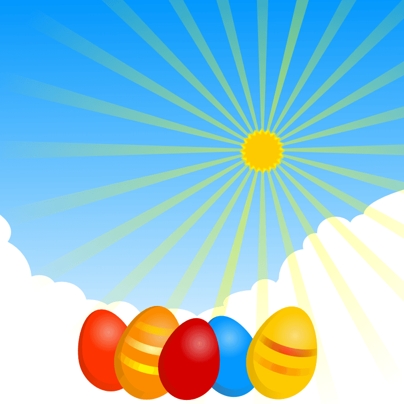 Sun And Clouds Easter Background icons png preview