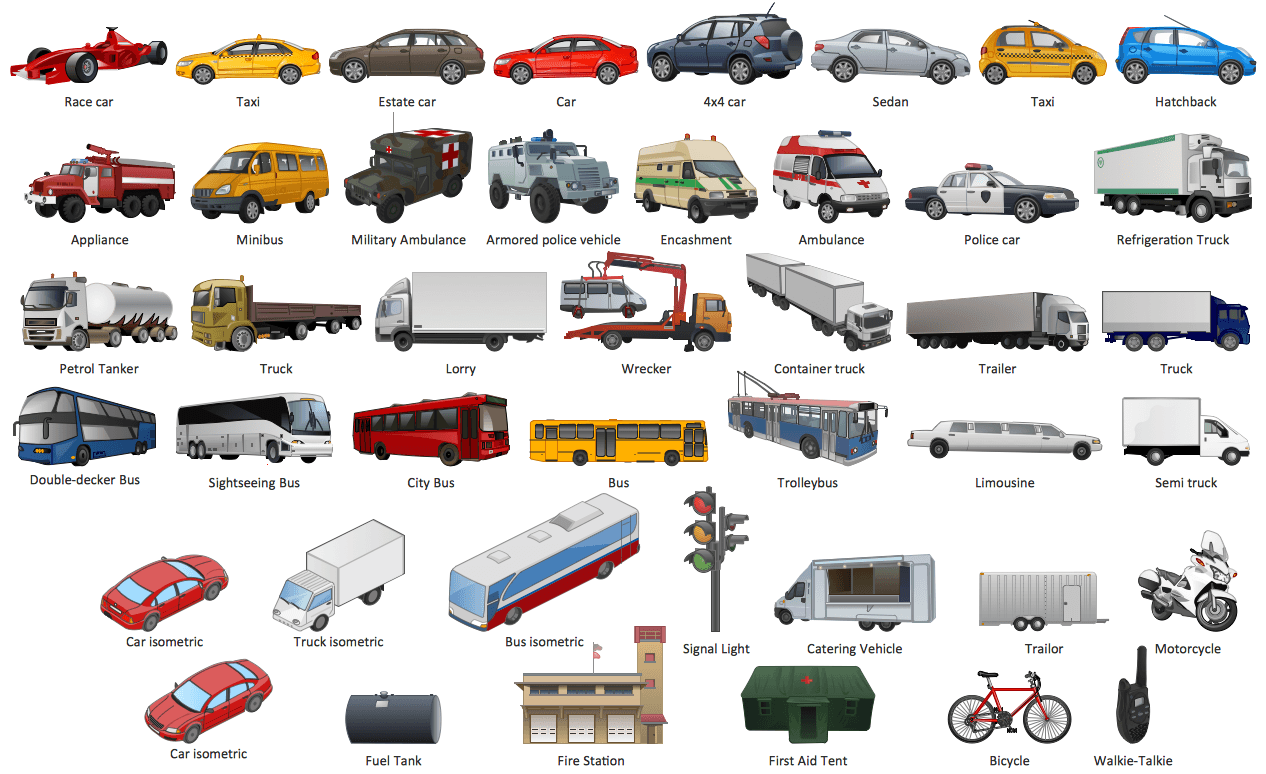 Transport Cars and Truck set png icons png preview