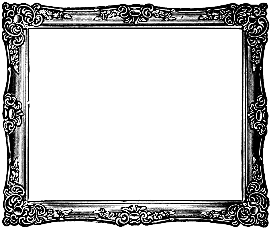 Vintage Uncolored Border Frame icons png preview