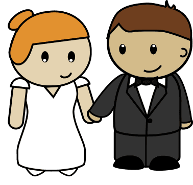 Wedding Bride Groom Cartoon icons png preview