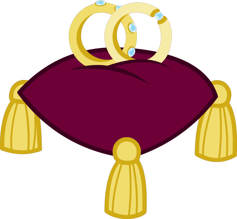 Wedding Rings on Pillow icons png preview