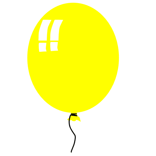 Yellow Birthday Balloon icons png preview