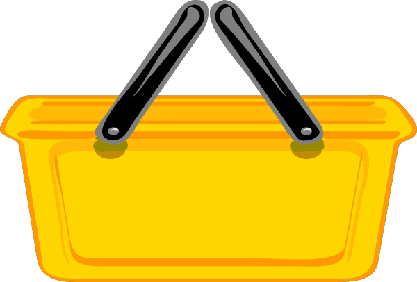 Yellow Grocery Shopping Basket icons png preview