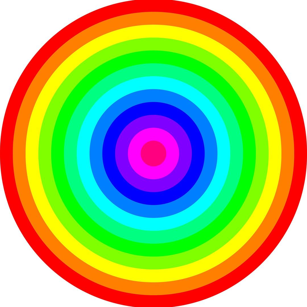 12 color rainbow circles png transparent