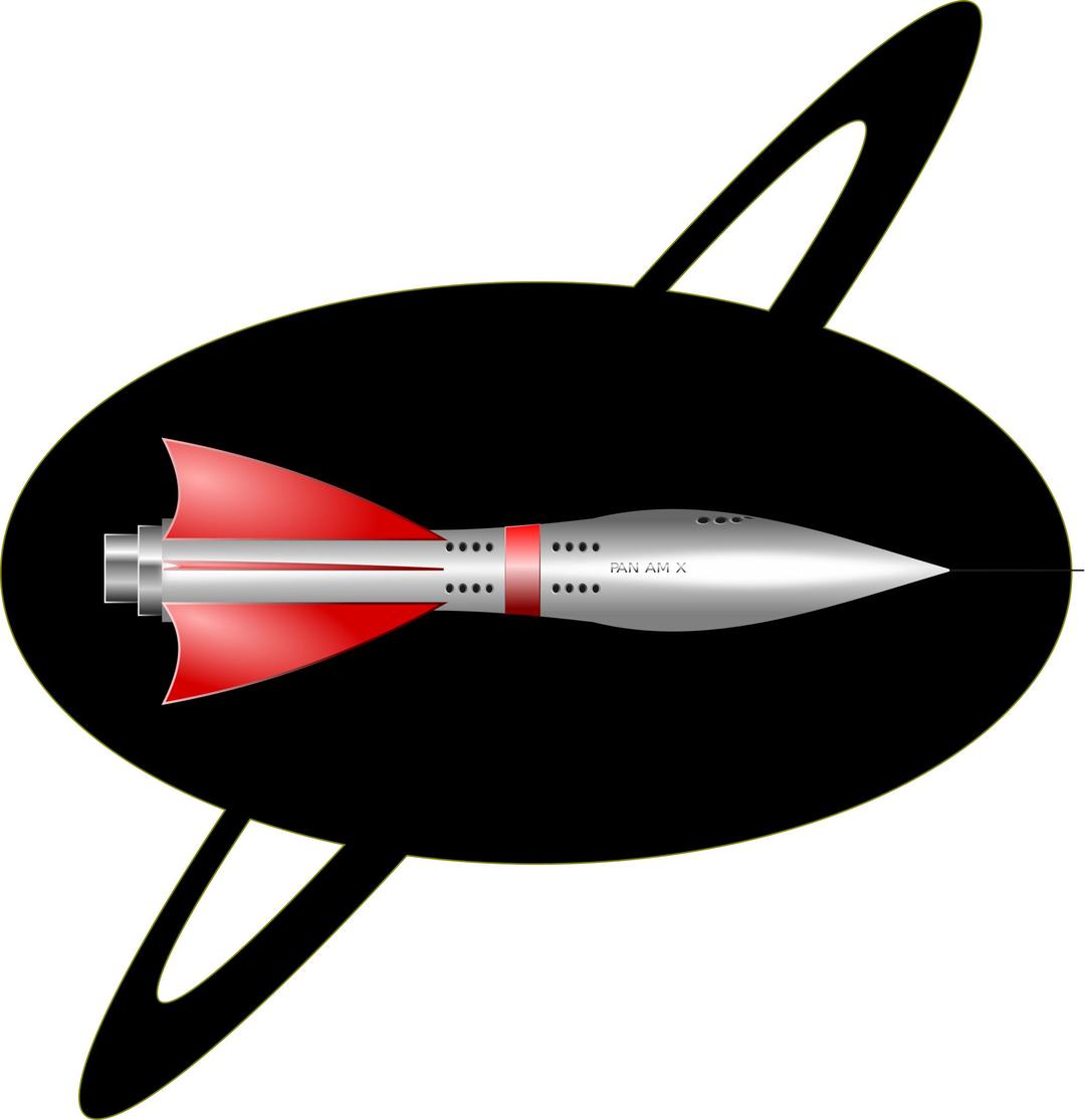 1950's Rocket Ship  png transparent