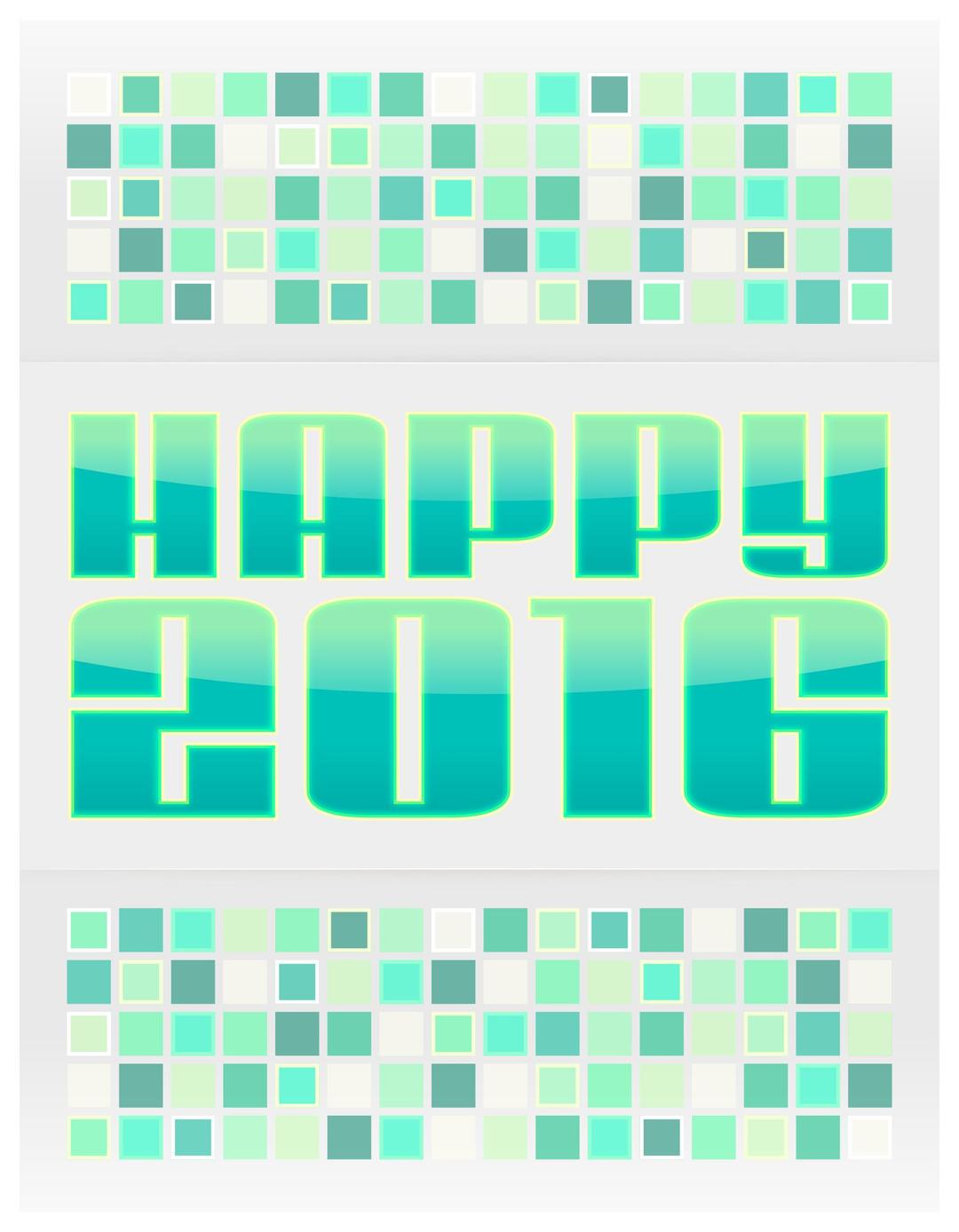 2016 New Year Card png transparent