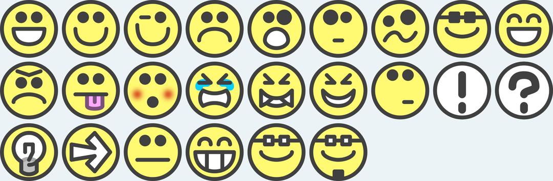 24 flat grin smilies emotion icons emoticons for example for forums png transparent