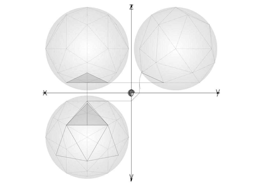 29 net construction geodesic spheres recursive from tetrahedron png transparent