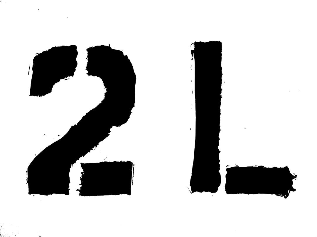 2L or 2nd Level Solid Stencil png transparent
